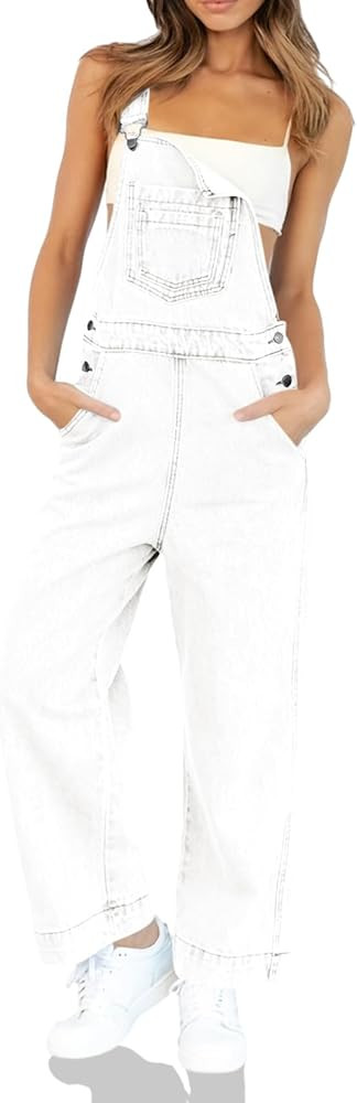 Cicy Bell Womens Bib Denim Overalls Loose Fit Wide Leg Revolt Jeans Jumpsuits Summer Work Outfits... | Amazon (US)