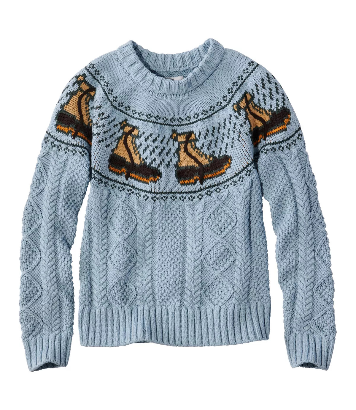 Women's Signature Cotton Fisherman Sweater, Crewneck Novelty | L.L. Bean