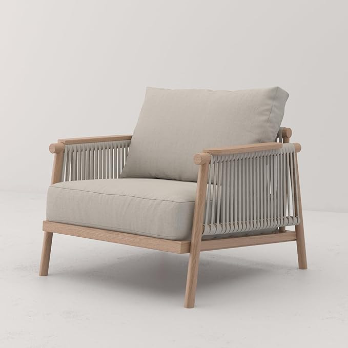 Acanva Modern All-Weather Aluminum Outdoor Patio Sofa with Thick Cushions, Olefin Fabric Sunroom ... | Amazon (US)