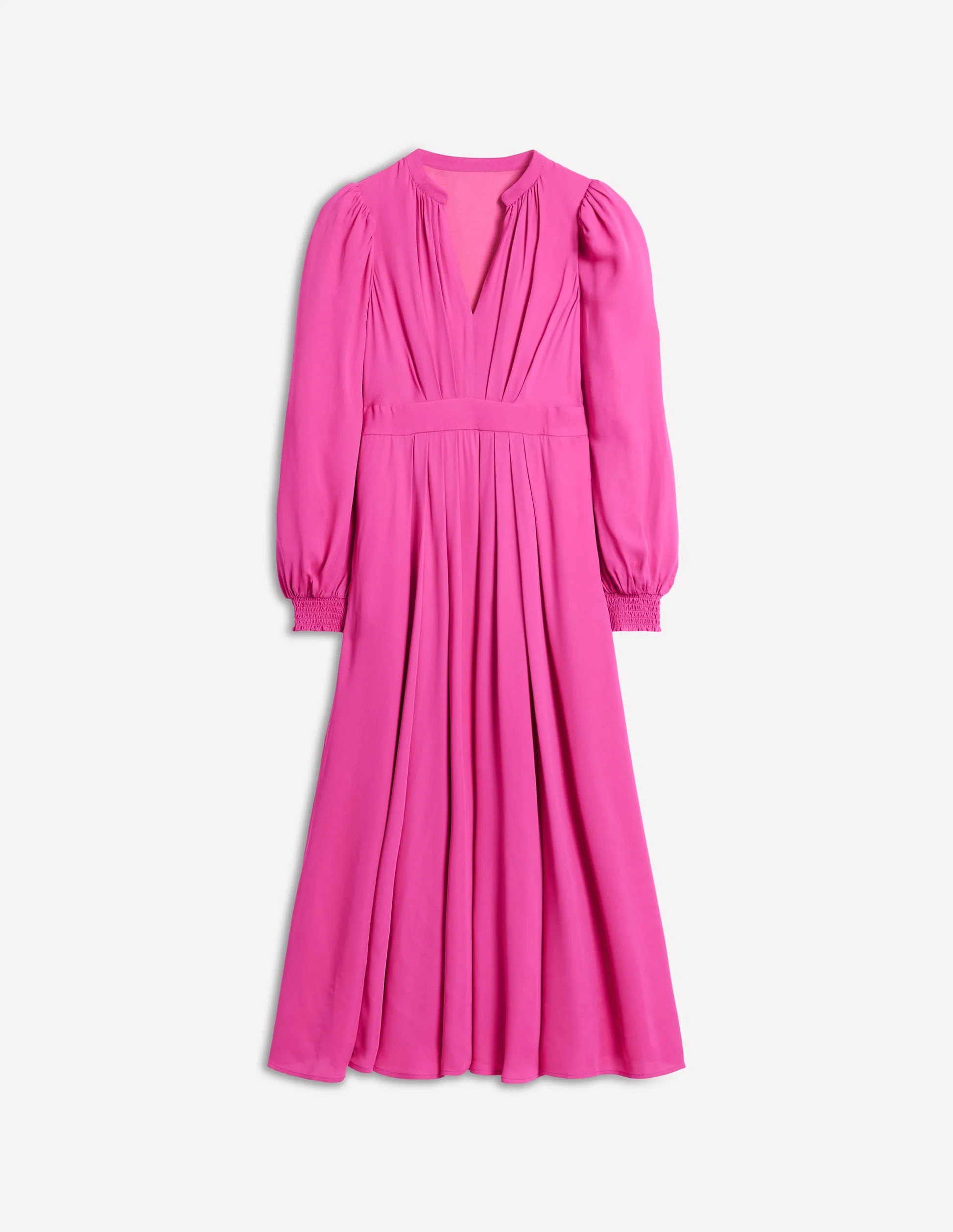 Pleat Detail Blouson Dress-Cosmos Pink | Boden (US)