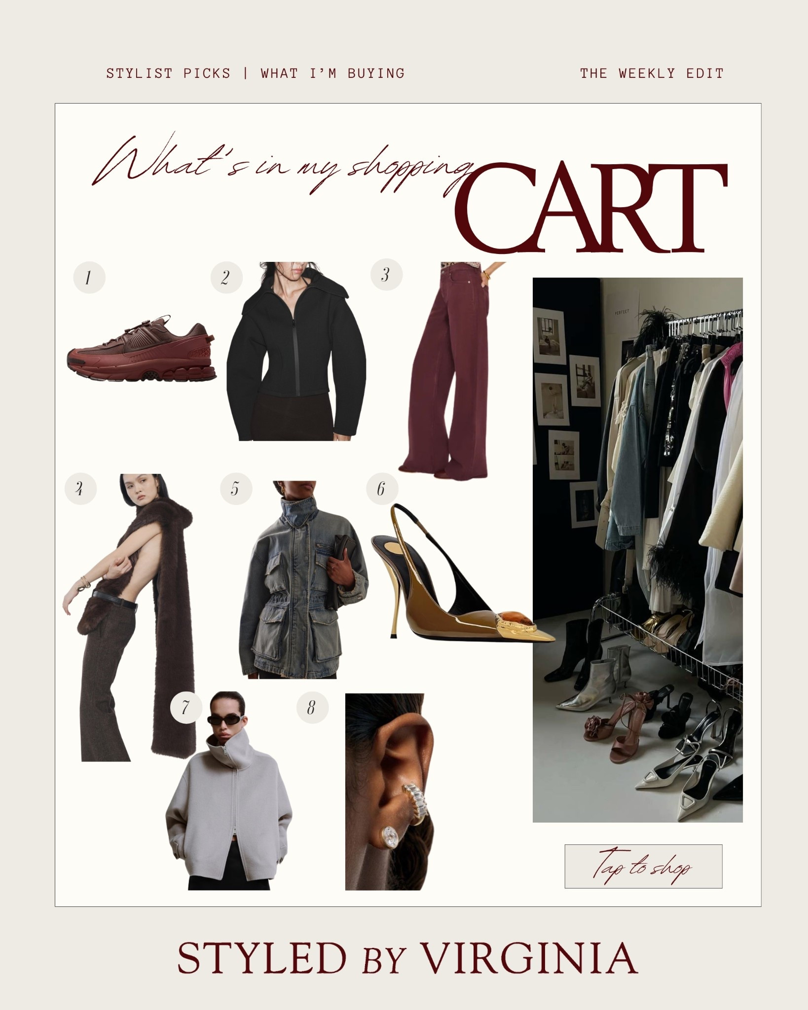 A peak at what’s currently in my cart 

#elevatedstyle
#modernwardrobe 
#effortlessluxury 