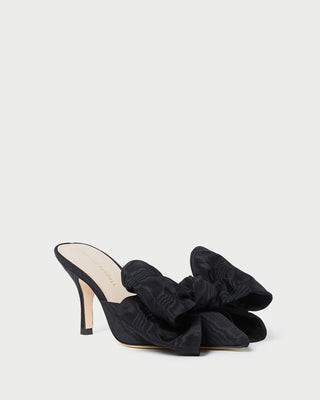 Margot Black Moiré Bow Mule | Loeffler Randall