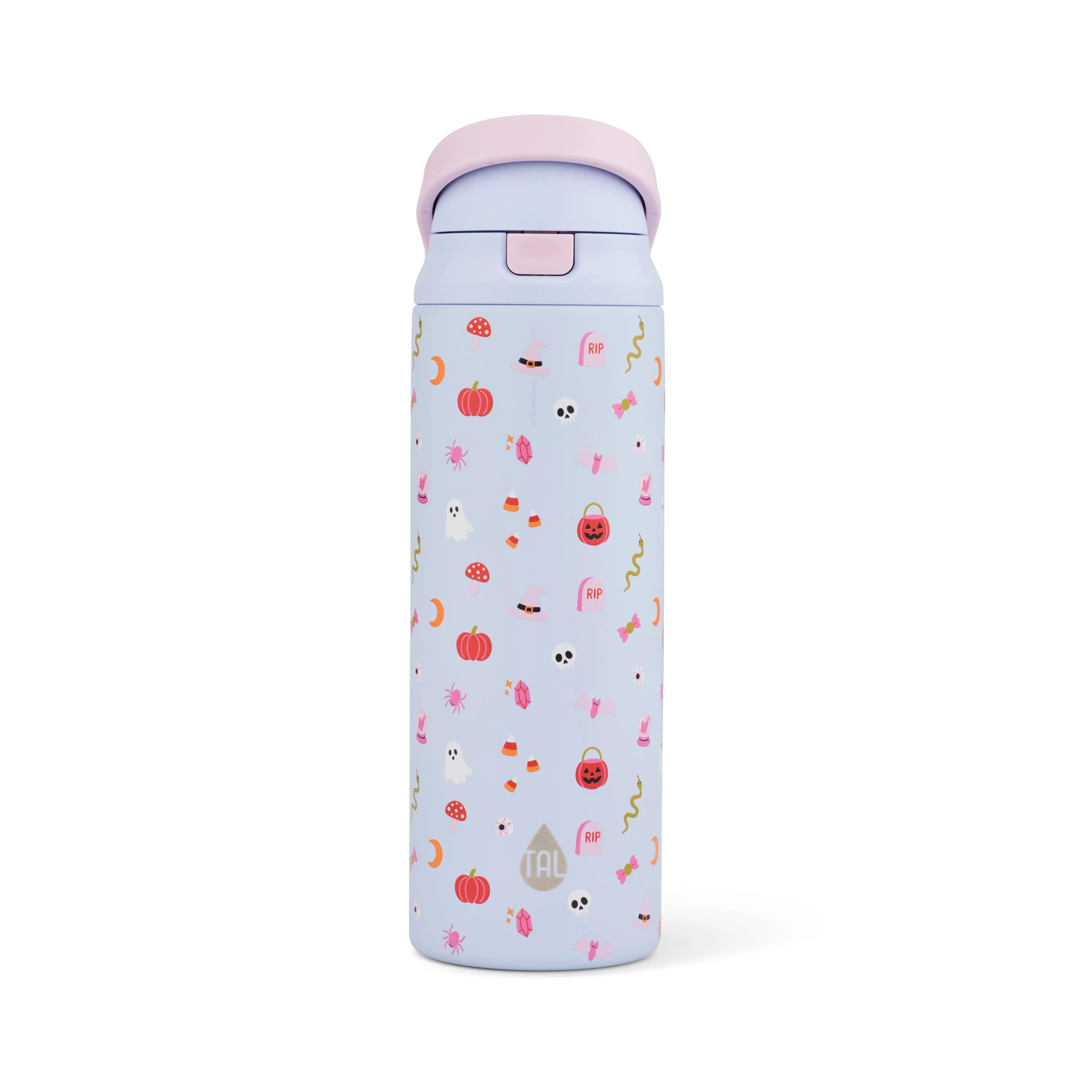 TAL Stainless Steel 2-in-1 Straw and Chug Water Bottle with Push Lid 24 fl oz, Berry | Walmart (US)