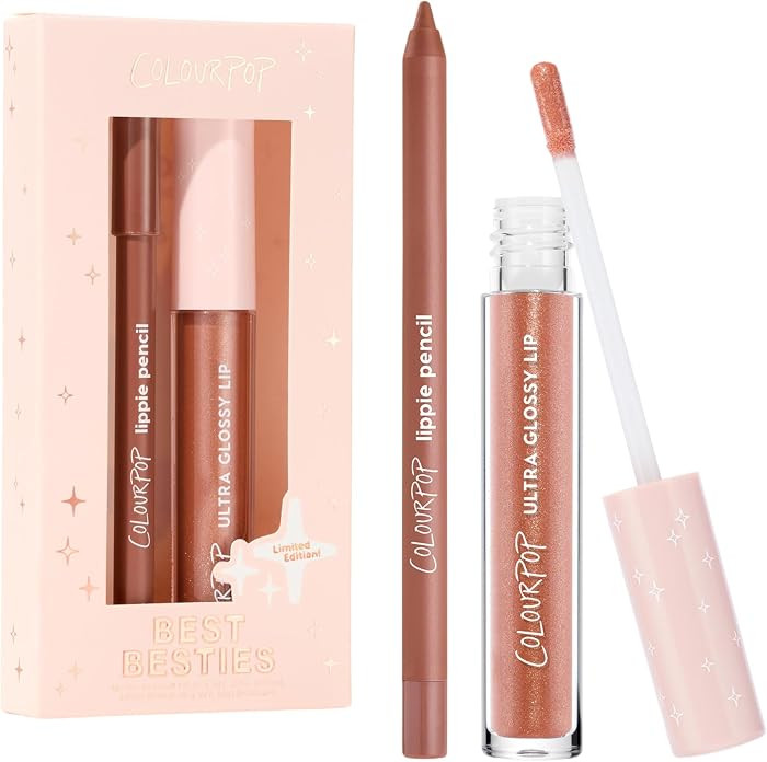 ColourPop Best Besties Lip Pencil & Gloss Duo - Shimmery Nude Lip Combo for Definition & Shine - ... | Amazon (US)