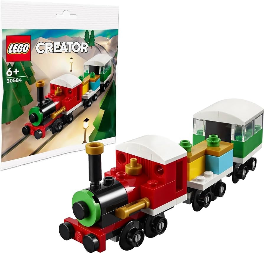 LEGO Creator 30584 Winter Holiday Christmas Train with Locomotive, Flatbed Wagon, and Carriage (7... | Amazon (US)