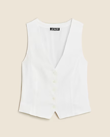 Slim-fit linen vest | J. Crew US
