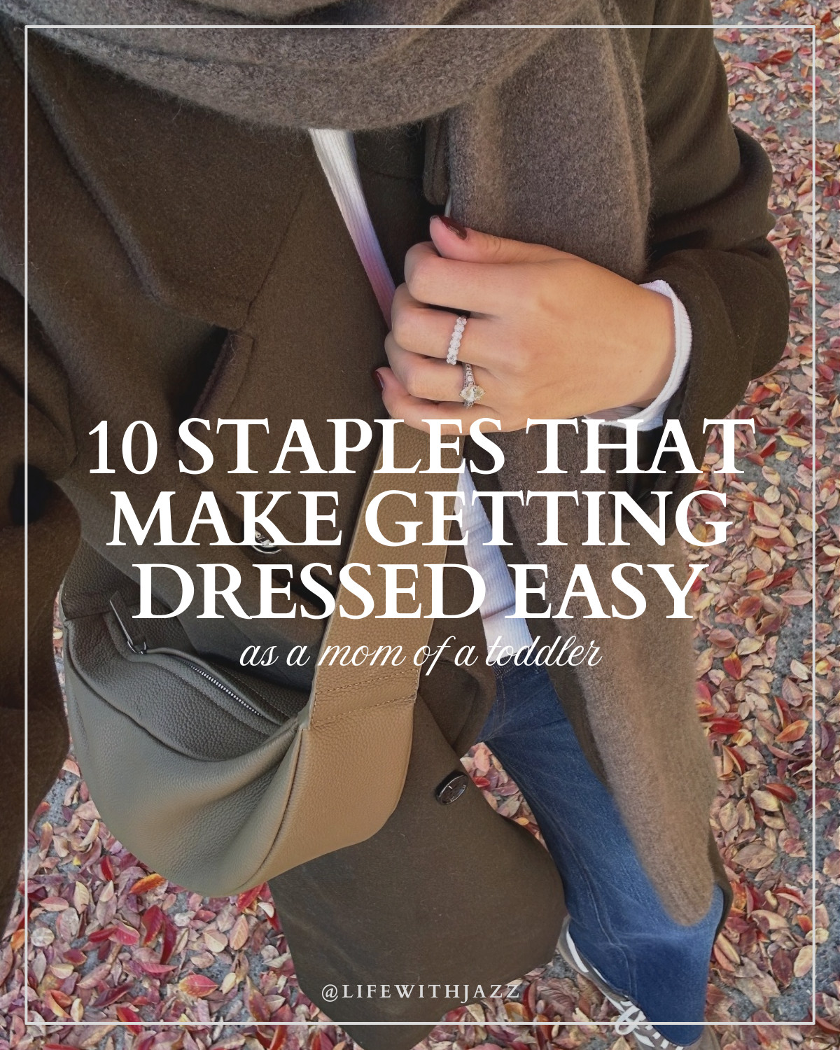 10 staples that make getting dressed easy as a mom of a toddler 

1. mango tailored coat 
2. amazon crossbody 
3. aritzia lodge pants 
4. adidas spezial sneakers 
5. aritzia cashmere sweater 
6. sam edelman paige booties 
7. steve madden dusty booties 
8. quince puffer coat 
9. abercrombie matching set 
10. sam edelman waterproof lug sole boots  

 #LTKSeasonal
