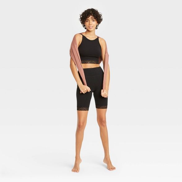 Women's Lace Trim Lounge Bike Shorts - Colsie™ | Target