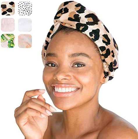 Kitsch Microfiber Hair Towel Wrap for Women, Hair Turban for Drying Wet Hair, Easy Twist Hair Towels | Amazon (US)