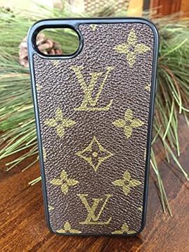 Handmade iPhone 8 plus case covered with repurposed Louis Vuitton canvas | Amazon (US)