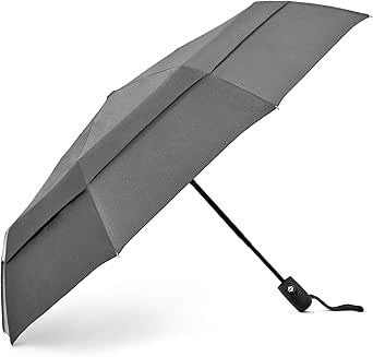 EEZ-Y Compact Travel Umbrella w Windproof Double Canopy Construction - Auto Open Close Button for... | Amazon (US)