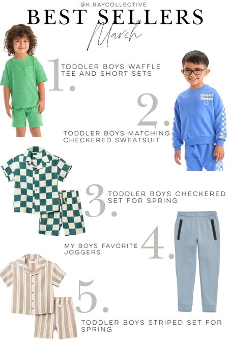 Here’s our favorite outfits for toddler boys and big boys that also happen to be our best selling links in March.  

#BoysOutfits #TargetKids #SpringOutfits #ToddlerBoys #TargetStyle 

#LTKfindsunder50 #LTKxTarget #LTKkids