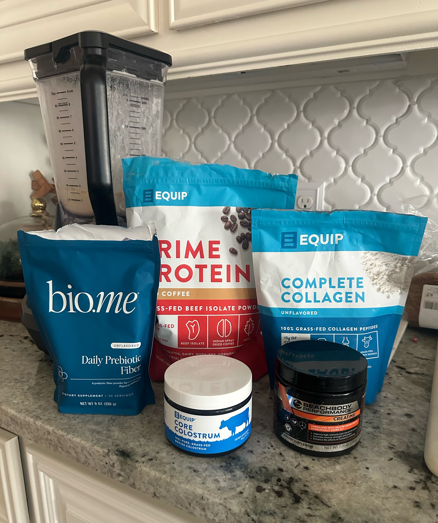 My favorite protein mix! 
- protein
-collagen
-colostrum
-fiber
-Creatine 

#LTKOver40 #LTKFamily #LTKActive