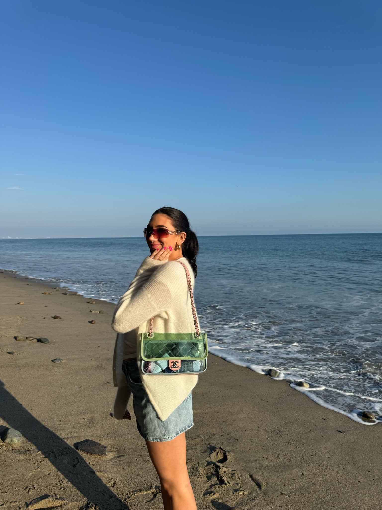 taking a walk on the beach 