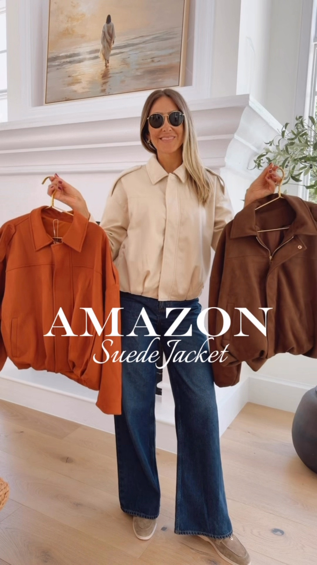 Amazon suede jacket that I love so much that I owe in three different colors
Ultra comfortable, stylish, and elegant. Perfect for fall
Fits true to size and im wearing size small 
Fall outfits women
