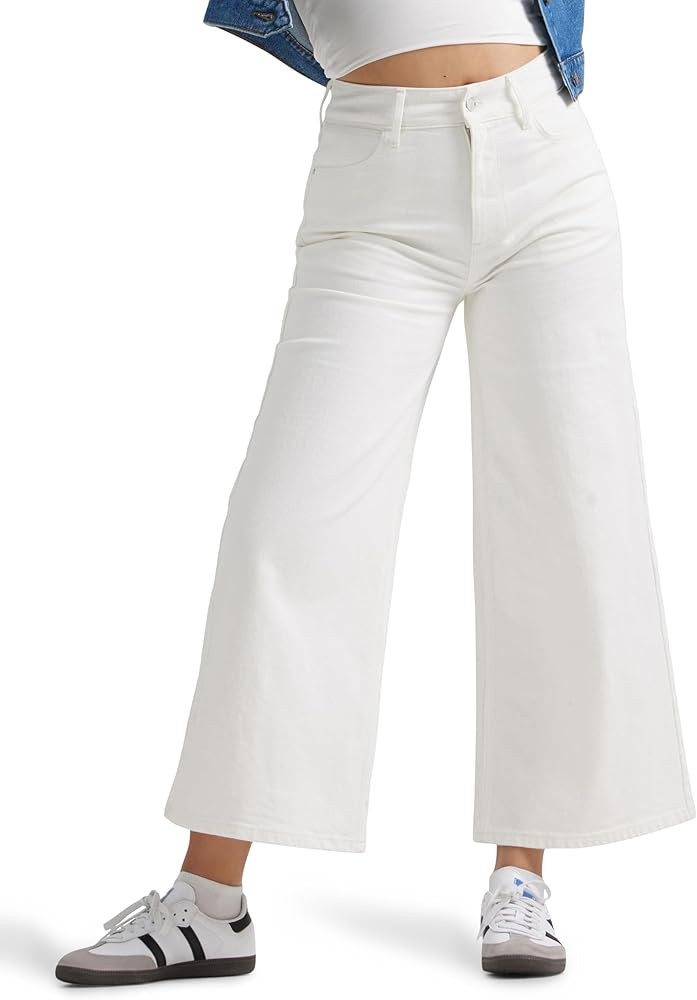 Wrangler Women's High-Rise Wide Leg A-line Crop Jean | Amazon (US)