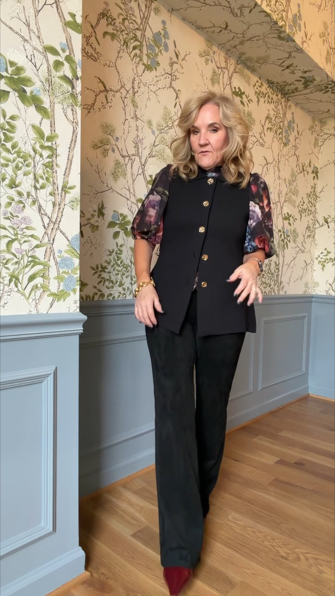 @NordstromRack #NordstromRackPartner #rackscore
Need a wedding guest dress? What about a Valentine’s Day date outfit. The skirt and top end up being about $50 total! And then you can wear the pieces as separates too!
Faux suede barrel pants or flares, both size medium.
Peplum blouses true to size, with no gaping! Size medium.
Long vest is super chic. Wear to the office or weekend with jeans. Size medium.
Wearing size medium/size 8 in all my Nordstrom rack scores! 

#LTKFindsUnder50 #LTKOver40 #LTKWedding

#LTKFindsUnder50 #LTKWorkwear #LTKOver40