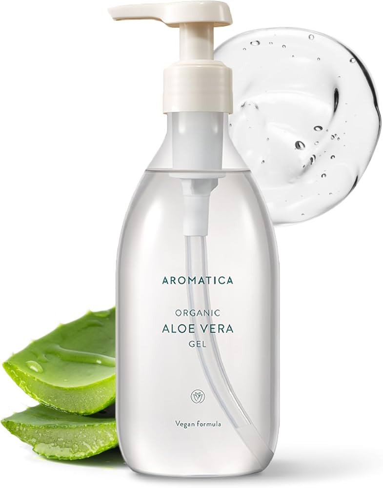 AROMATICA Organic Aloe Vera Gel 10.14oz/300ml, After Sun Care And Sunburn Relief with Pure Aloe V... | Amazon (US)