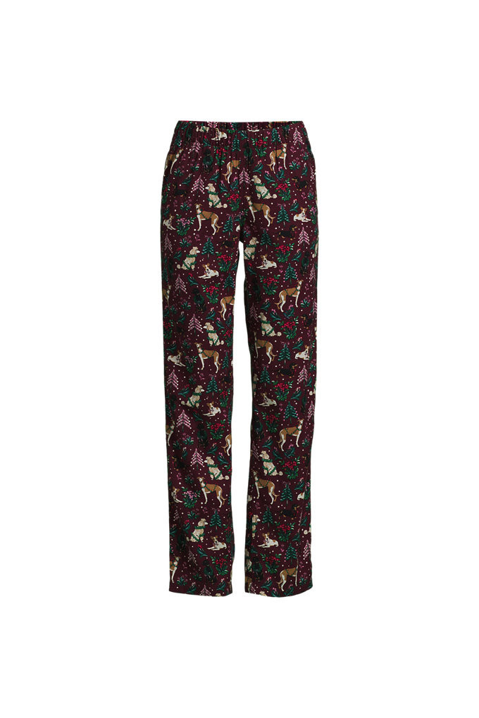 Women's Petite Print Flannel Pajama Pants - Lands' End - Red - XXS | Lands' End (US)