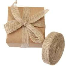 1 Roll, 0.39 Inch - 1.5 Inch Natural Jute Ribbon Bow, DIY Vintage Jute Ribbon, Suitable For DIY Crafts, Party, Wedding, Valentine's Day, New Year Gift | SHEIN