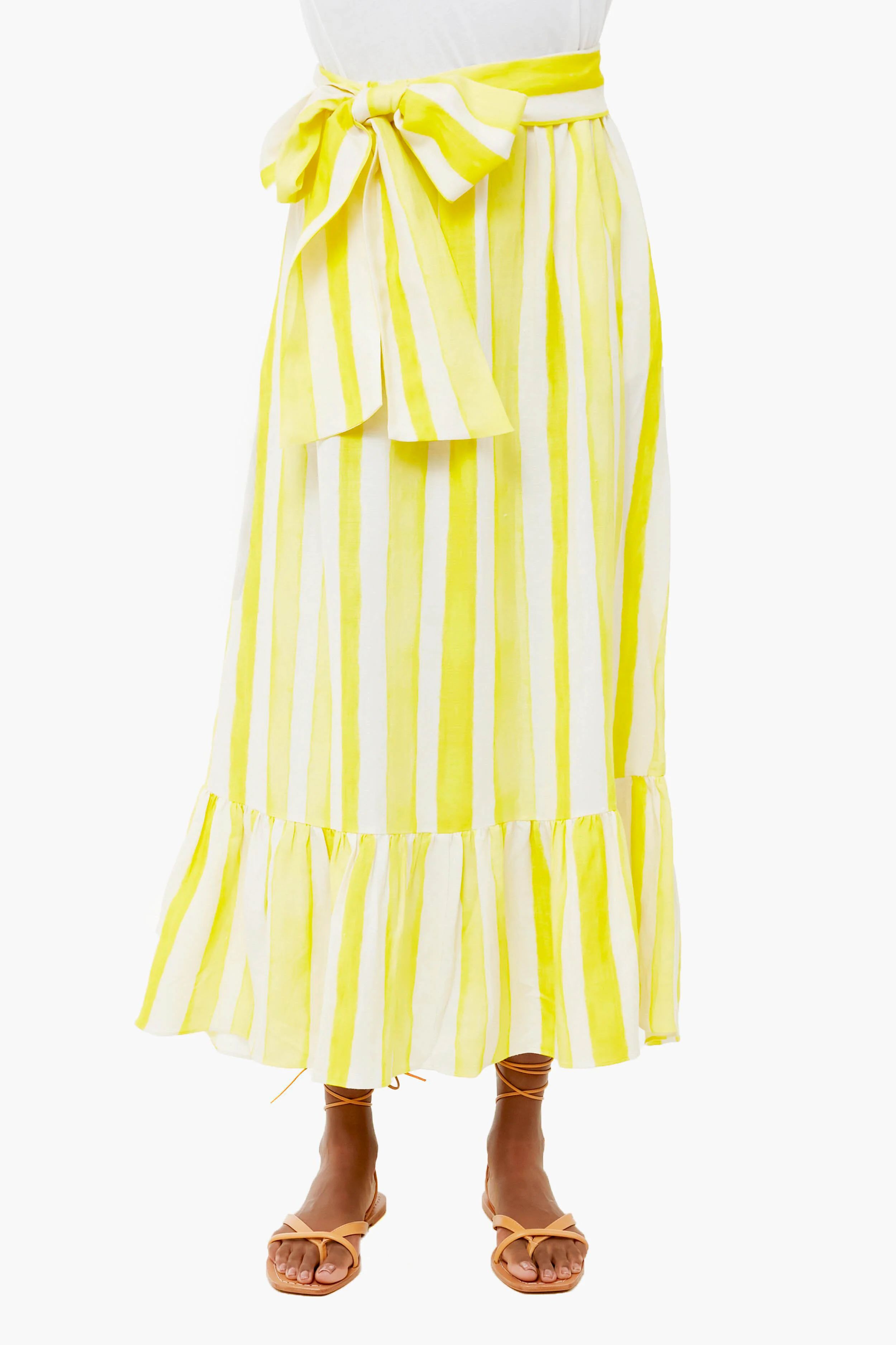 Yellow Cabana Stripe Hampton Skirt | Tuckernuck (US)