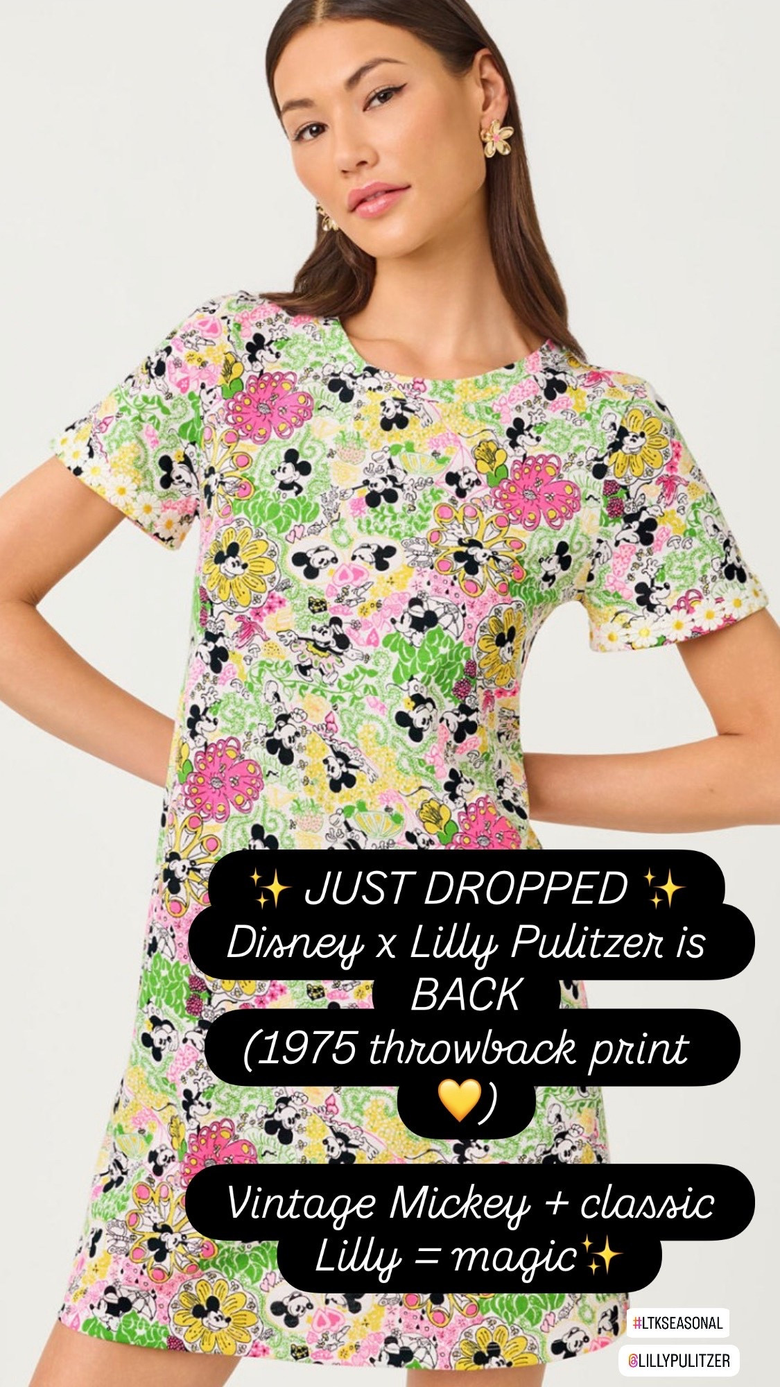 Disney/Lilly Pulitzer 

JUST RELEASED 💗✨

The Disney x Lilly Pulitzer throwback print from 1975 is back — straight from the archives and inspired by an iconic Slim Aarons/Lilly Pulitzer moment.

The colors, the vintage Mickey details, the whimsical florals… this is such a fun spring break and summer statement piece. If you love classic Lilly with a nostalgic twist, this one is special.

Linking everything before it sells out 💛

Disney x Lilly Pulitzer
Lilly Pulitzer Disney
throwback Disney print
1975 Disney print
limited edition Lilly
Disney resort wear
vintage Disney style
Lilly Pulitzer 
preppy spring dress
Disney vacation outfit
colorful spring dress
statement print dress
Palm Beach style
women over 40 fashion
spring break outfits
Disney park outfit

#DisneyStyle
#LillyPulitzer
#DisneyxLilly
#SpringBreakStyle
#ResortWear
#DisneyVacation

#LTKBeauty #LTKTravel #LTKSeasonal