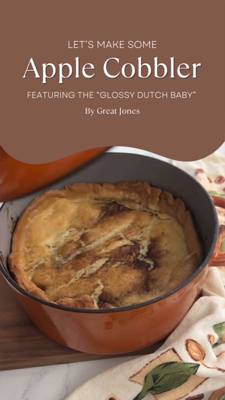 #AD Fall is just around the corner. so it's the perfect time for Apple Cobbler!

That means it's time to break out the "Glossy"......as in @greatjones new Glossy Dutch Baby! The Dutch Baby is a round 3.5-quart cast-iron Dutch oven, customized for smaller batches and kitchens. Available in three colors, Butternut, Gorgonzola & Plum, the @greatjones Glossies are an amazing addition to your kitchen. #cookwithGJ

What's your favorite recipe to cook in a dutch oven?

#LTKHoliday