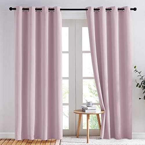 NICETOWN Blackout Curtains for Girls Room - Thermal Insulated Solid Grommet Room Darkening Curtai... | Amazon (US)