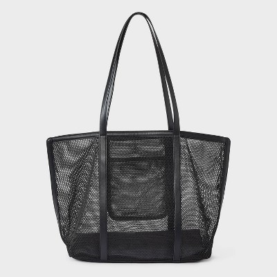Large Mesh Beach Tote Bag - Shade & Shore™ Black | Target