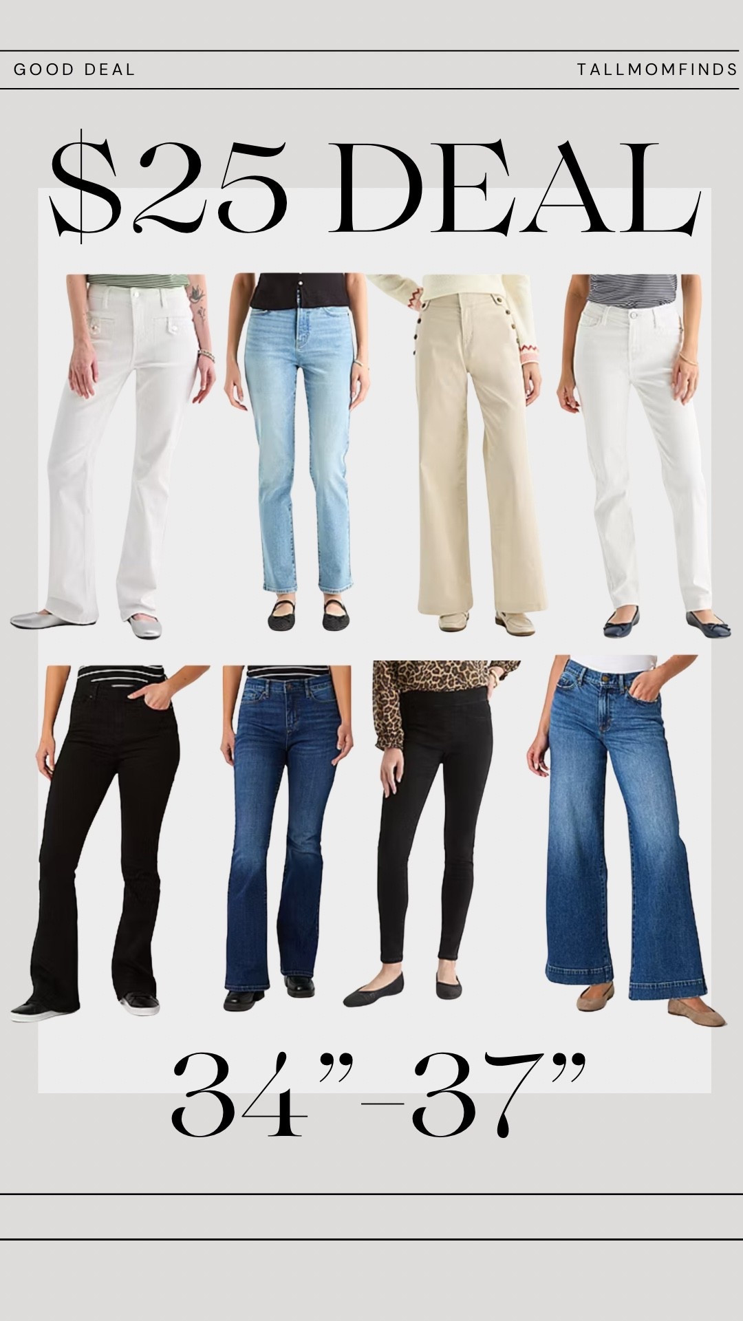 $25 denim sale up to 37” inseam 

#LTKSaleAlert #LTKTall