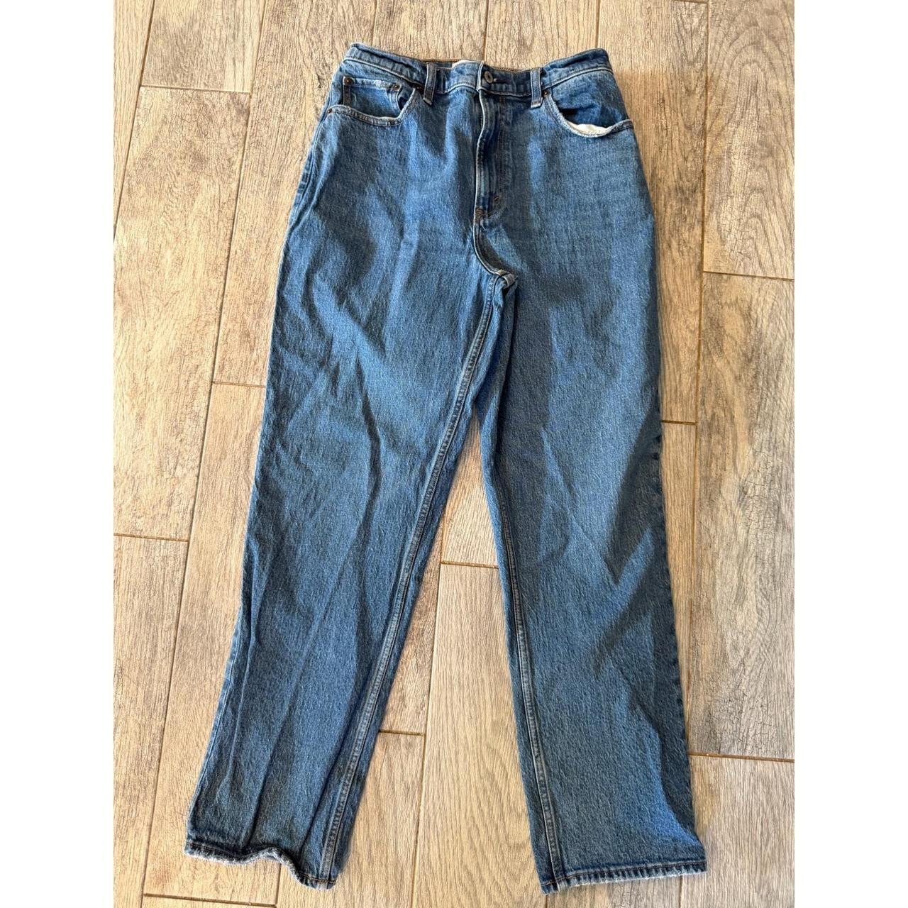 Abercrombie & Fitch Women's High waisted Jeans - Blue - 10 | Depop US