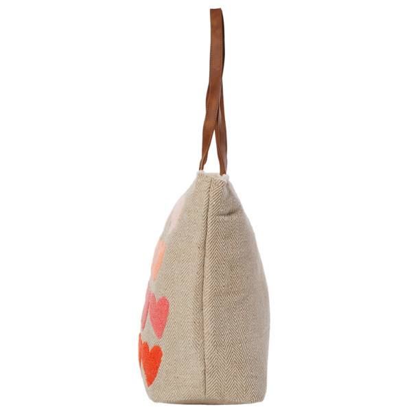 Twig and Arrow Womens Tote Bag Terry Hearts Woven Beach and Travel Tote Shoulder Bag 19 inch | Walmart (US)