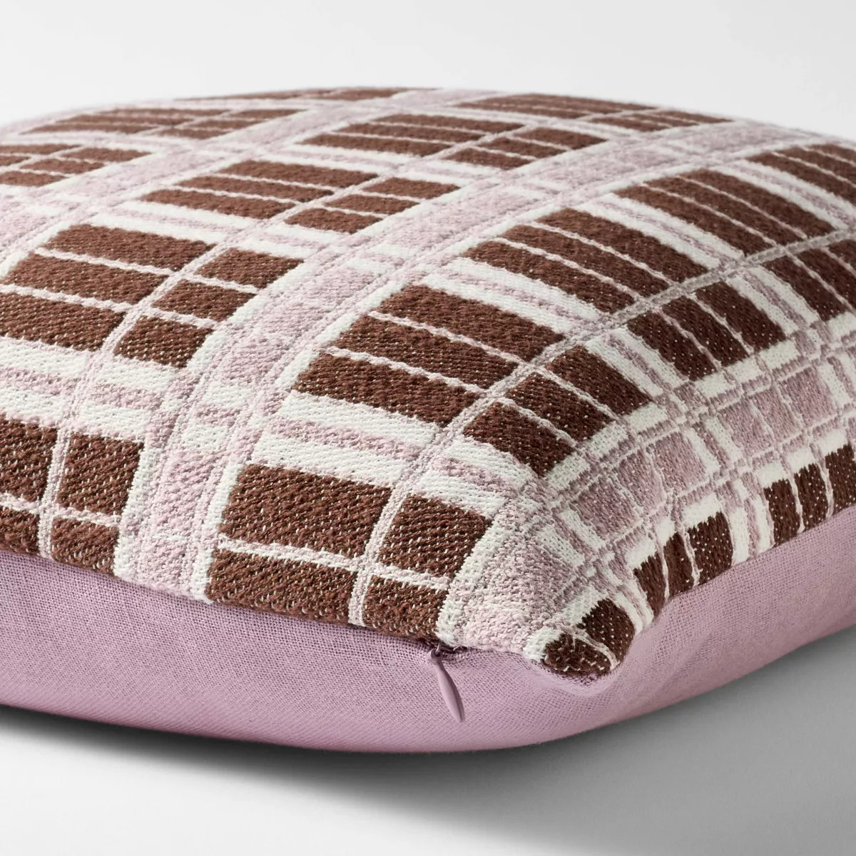 Square woven Grid pillow purple/cream/rust - Threshold designed with Studio McGee | Target