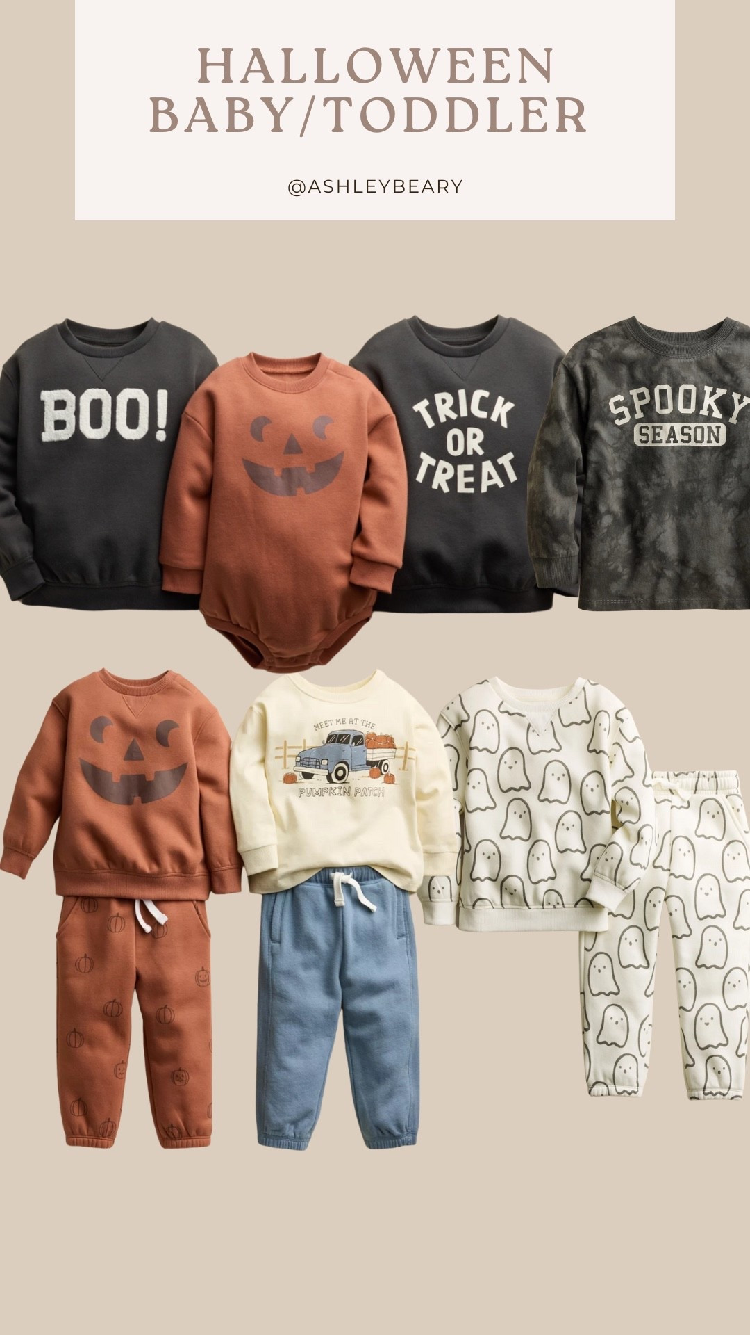 Halloween baby and toddler outfit inspo 

Matching sweats 
Gender neutral 
Baby boy mom
Baby girl mom 

#LTKStyleTip #LTKSeasonal #LTKSaleAlert