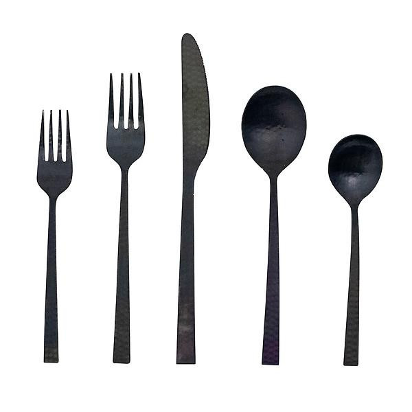 Be Home Hammered Flatware Set of 5 | The Container Store