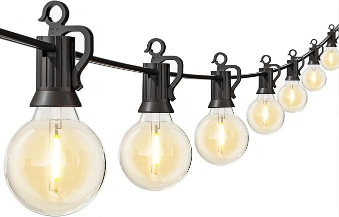 Brightown 25FT LED Outdoor String Lights, Plug-in Waterproof Patio Lights with 25 Shatterproof Bu... | Amazon (US)