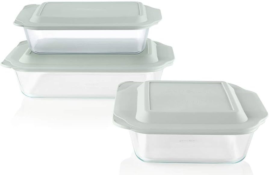 Pyrex Deep Baking Dish Set (6-Piece, BPA-Free Lids), Model: | Amazon (US)