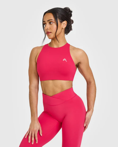 EasyLift High Neck Sports Bra | Berry Bloom | Oner Active (UK / US)