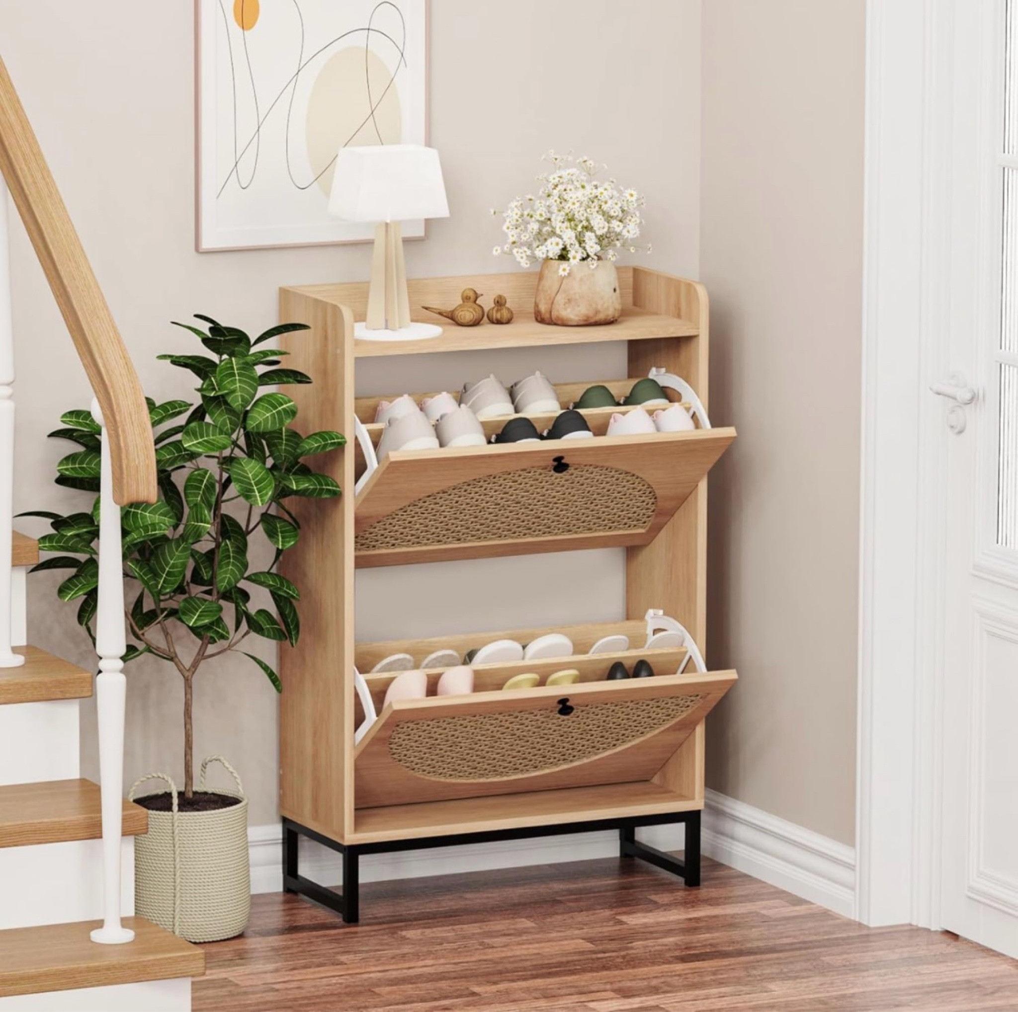 Shop this rattan shoe cabinet ON SALE! 

Home style tip: purchase two cabinets & arrange them side-by-side for a more expensive look, for less  ~ plus, you get that much extra consolidated storage! 👡🔖👟🔖

#LTKFindsUnder100 #LTKHome #LTKSaleAlert