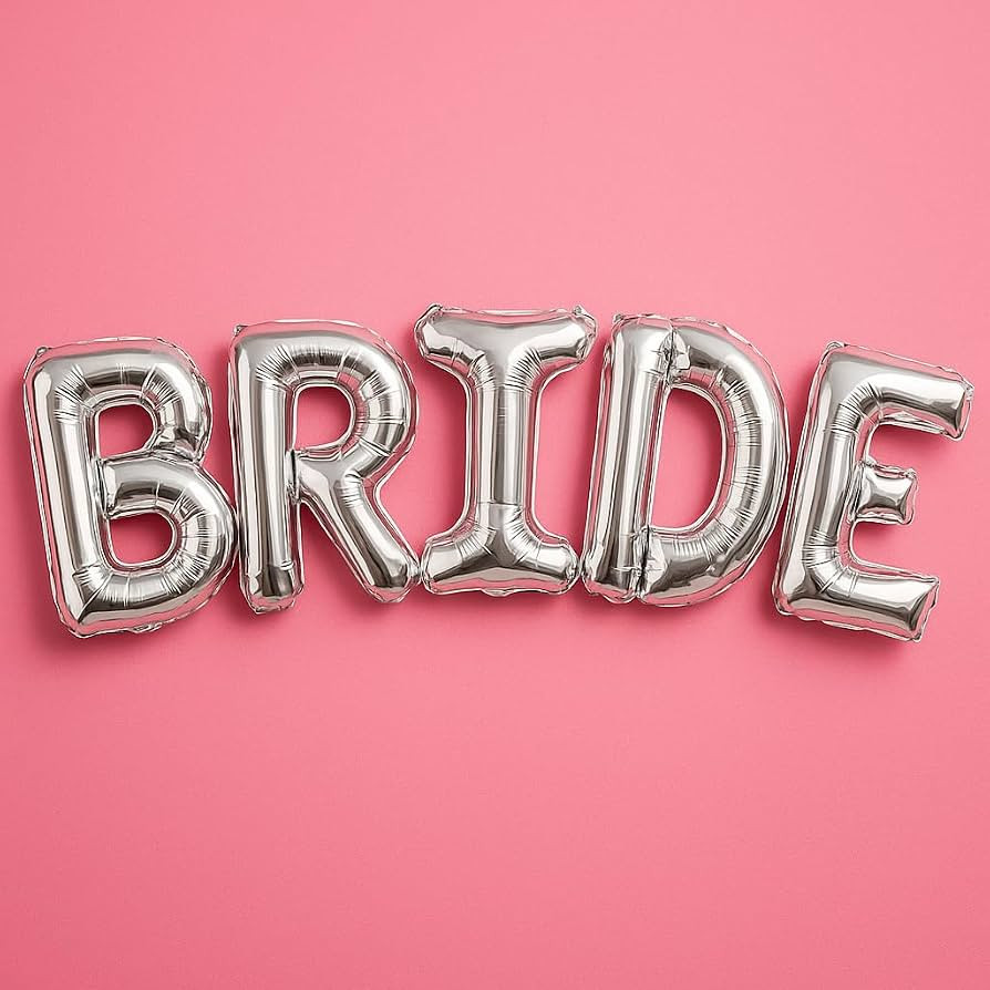 KatchOn, Giant Silver Bride Balloons - 40 Inch | Bachelorette Party Decorations | Silver Bride Ba... | Amazon (US)