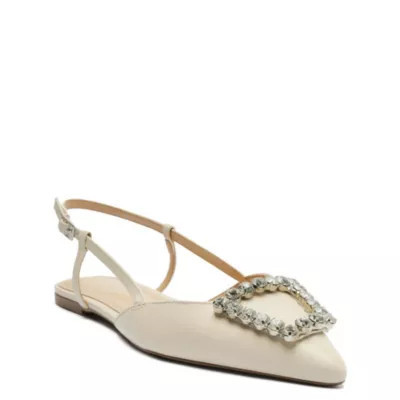 Arezzo Women's Savannah Flat, White, 9.5M | Belk