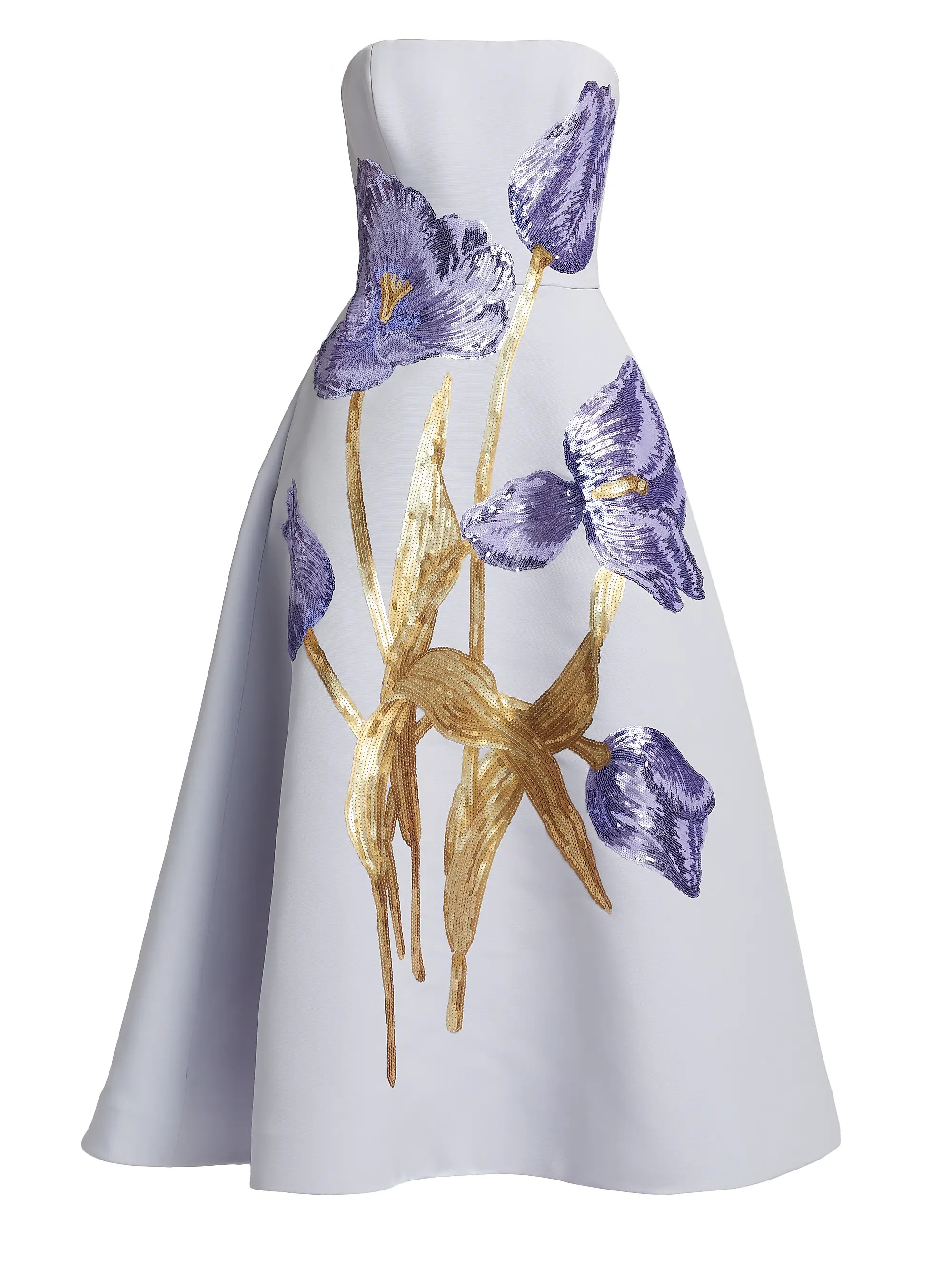 Sequin Floral Strapless Cocktail Dress | Saks Fifth Avenue