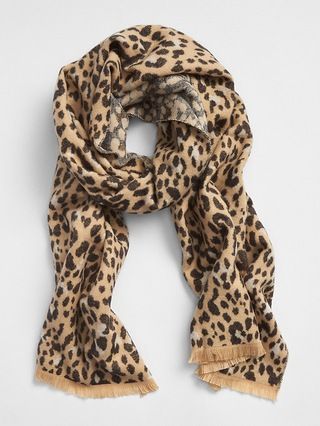 Cozy Pattern Fringe Scarf | Gap US