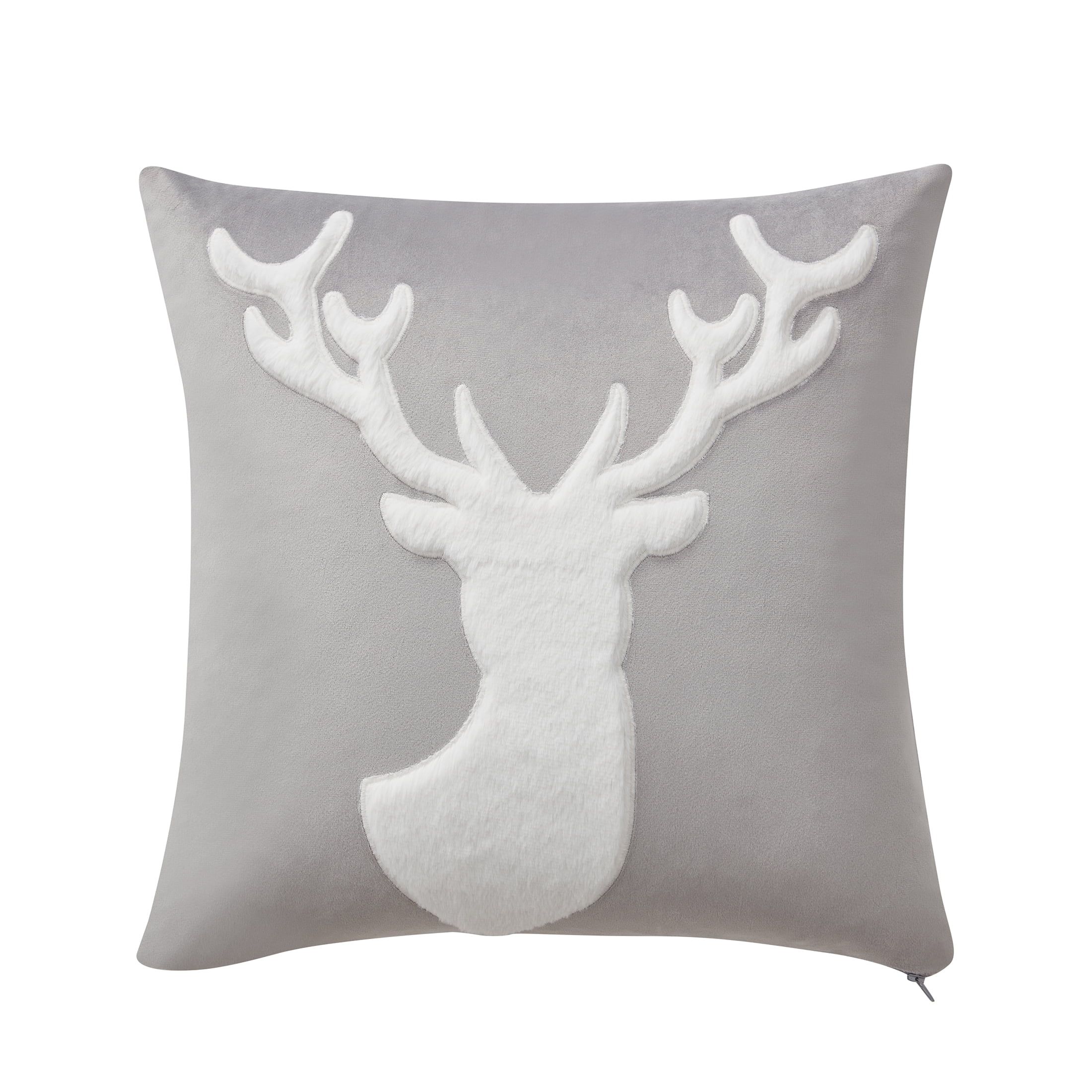 My Texas House Holiday Reindeer Square Decorative Pillow Cover, 18" x 18", Multi | Walmart (US)
