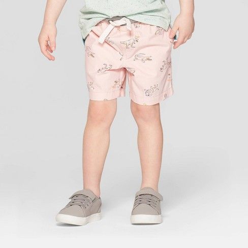 Toddler Boys' Animal Print Pull-On Shorts - Cat & Jack™ Pink | Target