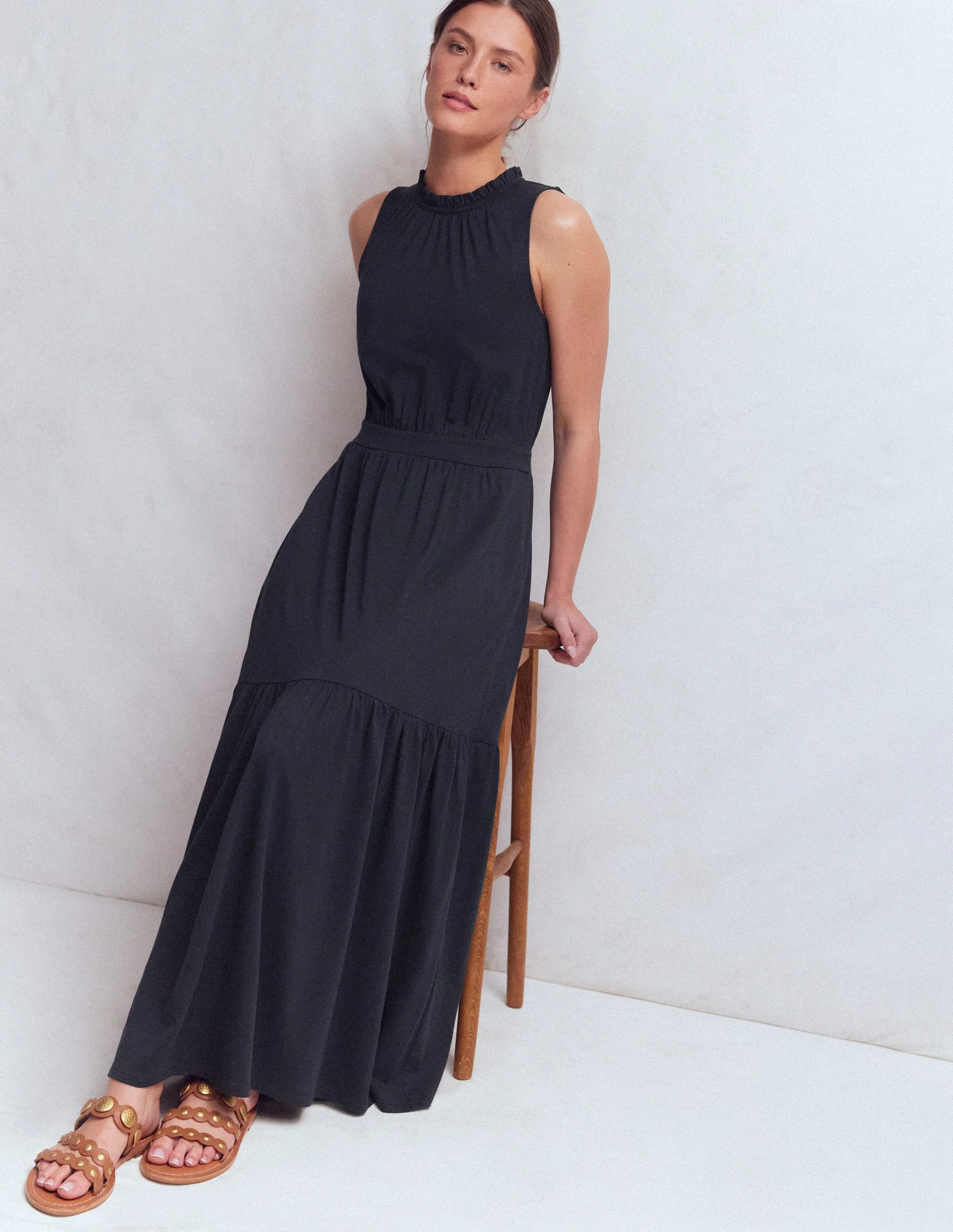 Camalie Jersey Maxi Dress-Navy | Boden UK
