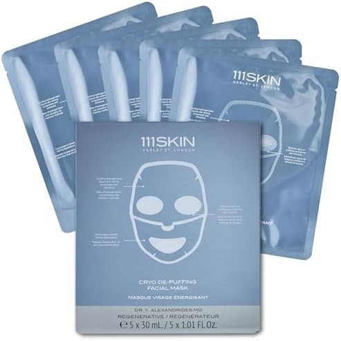 111SKIN Cryo De-Puffing Energy Facial Mask - Fragrance Free - Tighten, De-Puff & Refresh - Peptid... | Amazon (US)