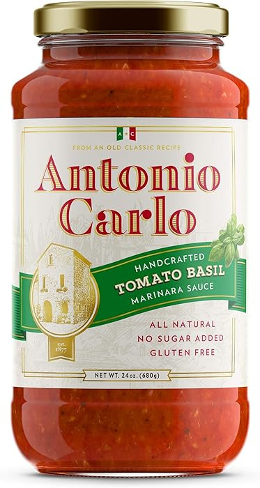 NEW! Antonio Carlo Authentic Italian (3 Generations) Handmade Gourmet Marinara Sauce – FRESH, N... | Amazon (US)