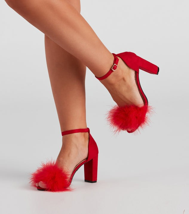 Marabou Babe Block Heels | Windsor Stores
