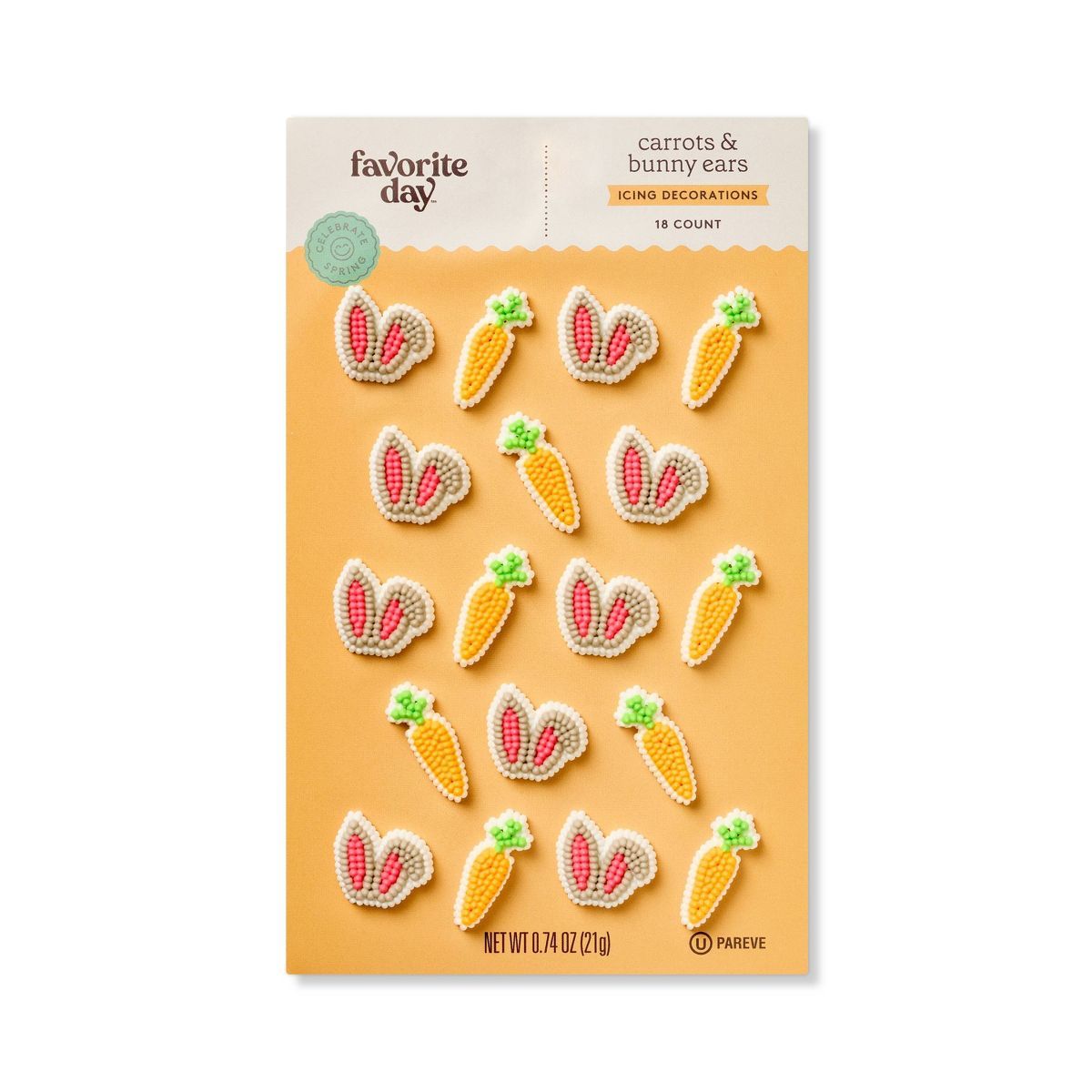 Spring Bunny & Carrots Candy Card - 18ct - Favorite Day™ | Target